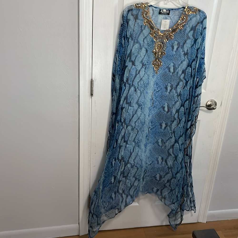 Blue long Kimono